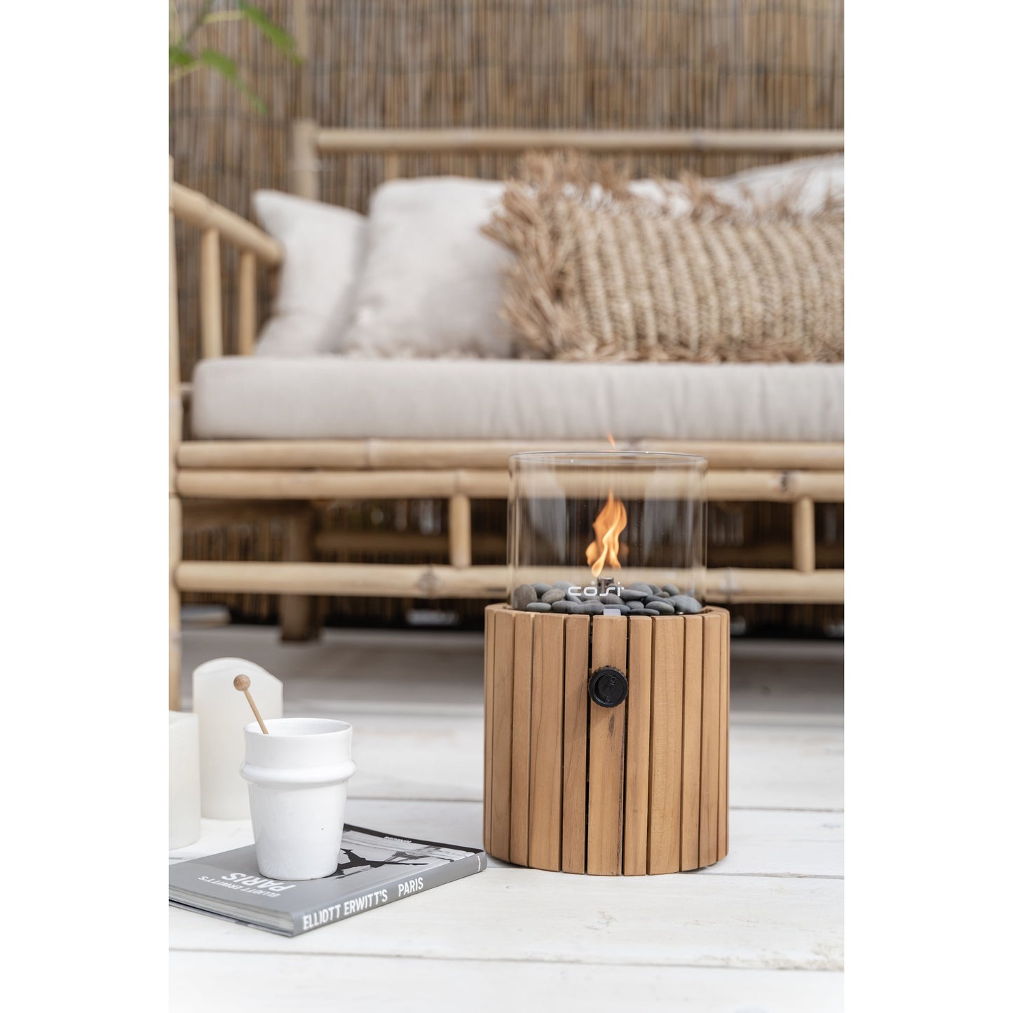 Cosi - Cosiscoop Timber Round Fire Lantern - Timeout Gardens