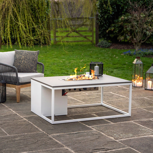 Cosiloft 120 White and Grey Fire Pit Table