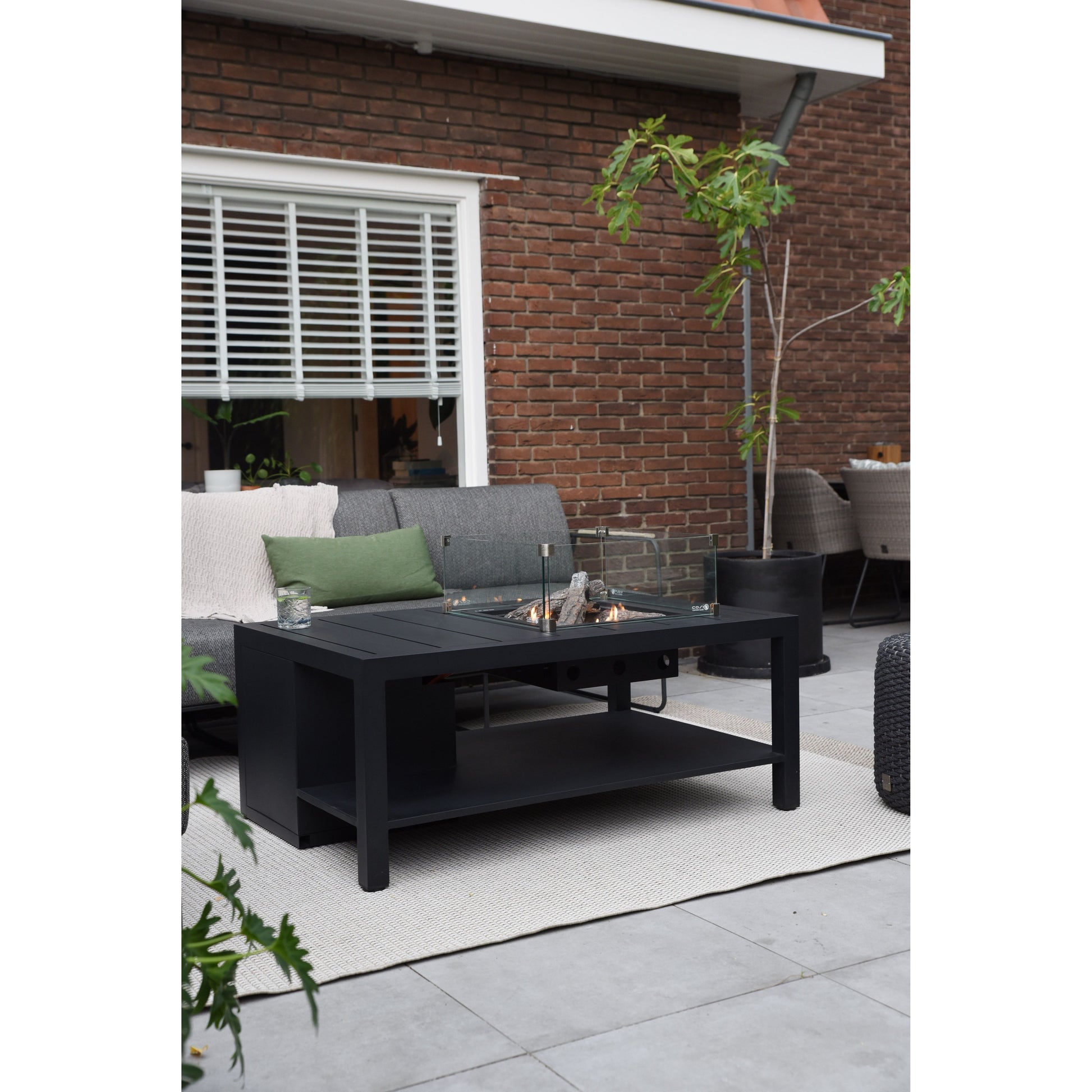 Cosi - Cosiflow 120 Rectangular Anthracite Fire Pit Table - Timeout Gardens