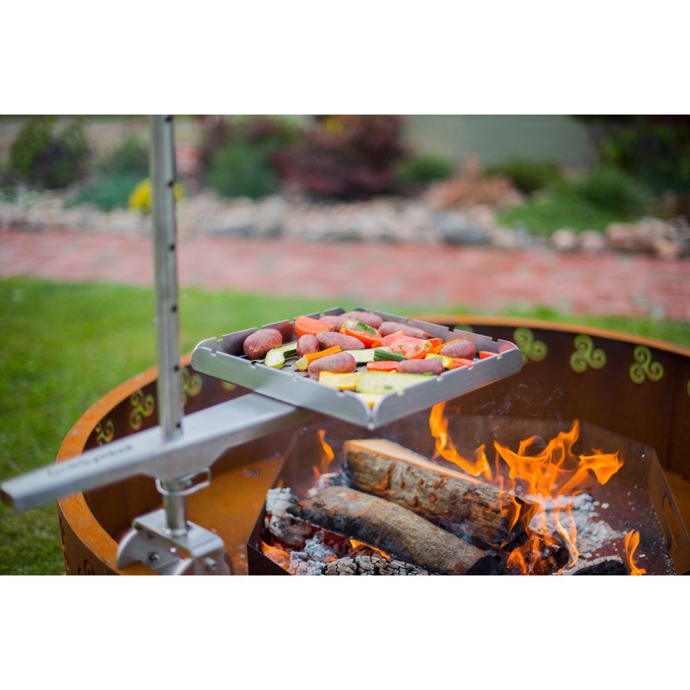 Grill Symbol - Corten Steel Fire Pit Legend, ø 116 cm - Timeout Gardens