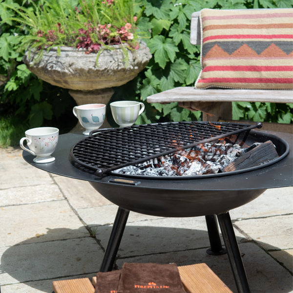 Firepits Uk - Half Moon Mesh BBQ Rack Collection - Timeout Gardens
