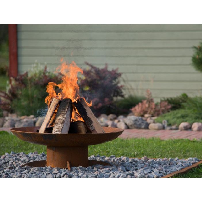Grill Symbol - Corten Steel Fire Pit Chiaro, ø 67 cm - Timeout Gardens