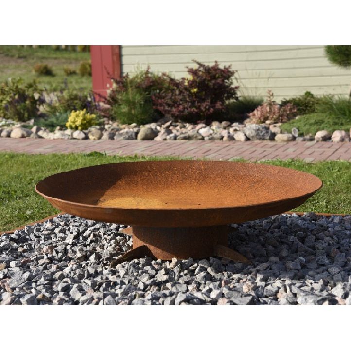 Grill Symbol - Corten Steel Fire Pit Chiaro XL, ø 91 cm - Timeout Gardens