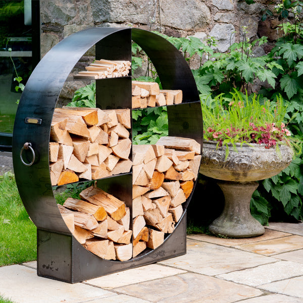 Firepits Uk - Circular Log Store - Timeout Gardens