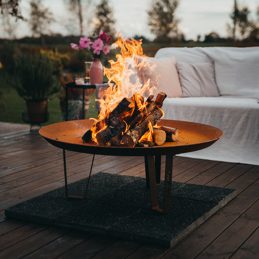 Grill Symbol - Corten Steel Fire Pit Elegante XL, ø 95 cm - Timeout Gardens