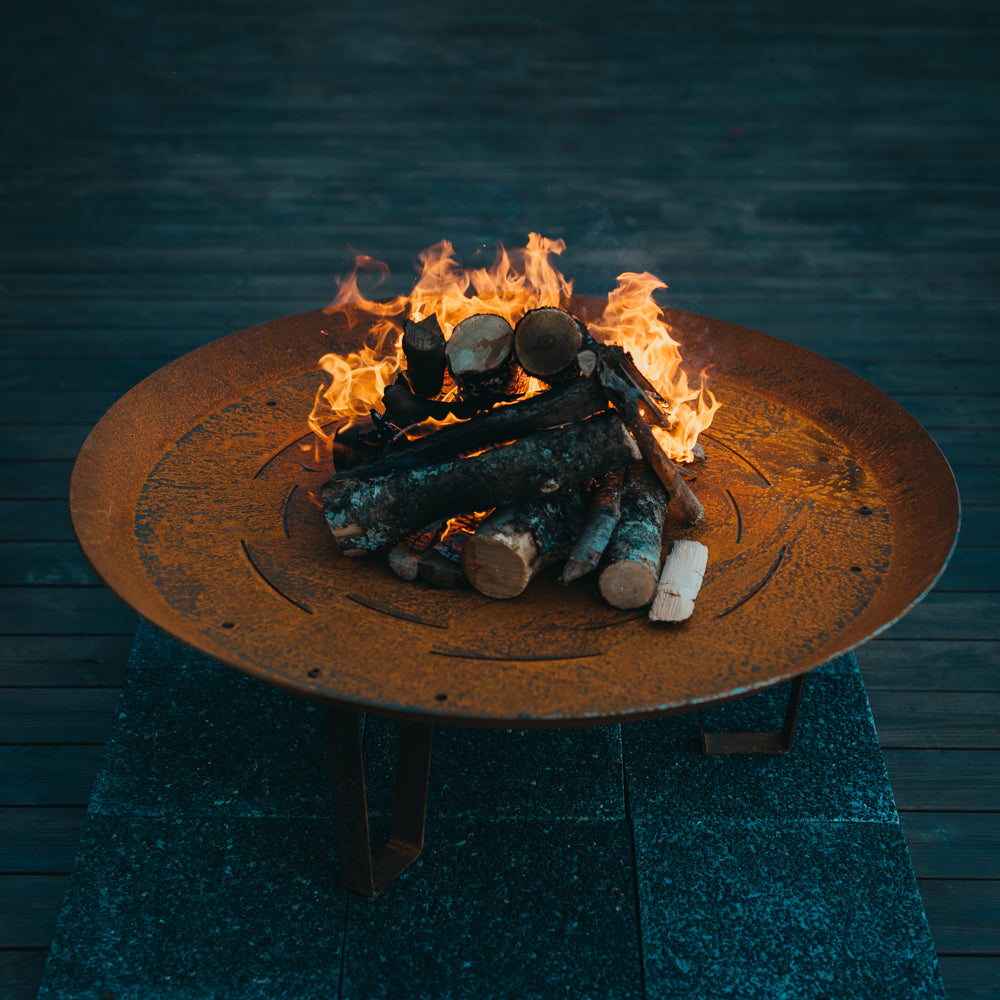 Grill Symbol - Corten Steel Fire Pit Elegante XL, ø 95 cm - Timeout Gardens