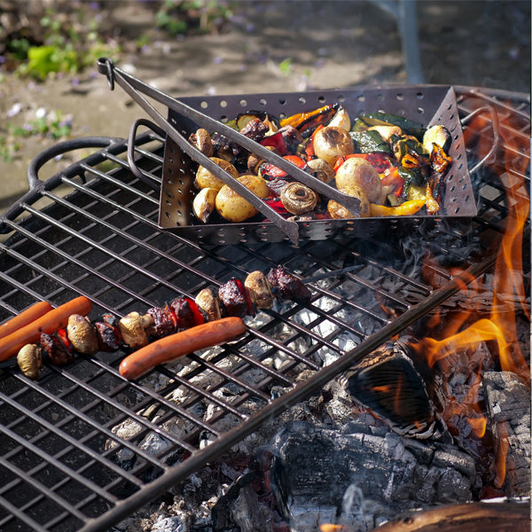 Firepits Uk - Half Moon Mesh BBQ Rack Collection - Timeout Gardens