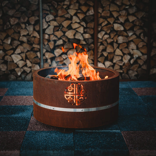 Grill Symbol - Corten Steel Fire Pit Lucas Mini, ø 60 cm - Timeout Gardens