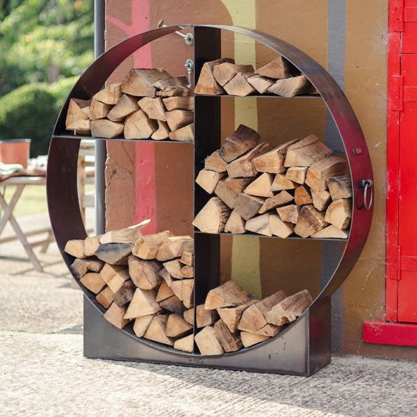 Firepits Uk - Circular Log Store - Timeout Gardens