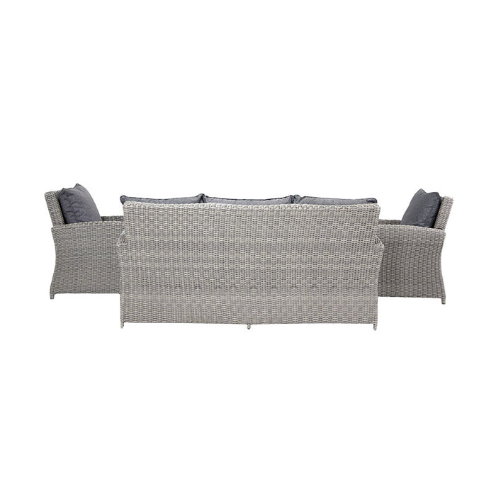 Barbados Slate Grey Outdoor 3 Seater Seating Set with Ceramic Top