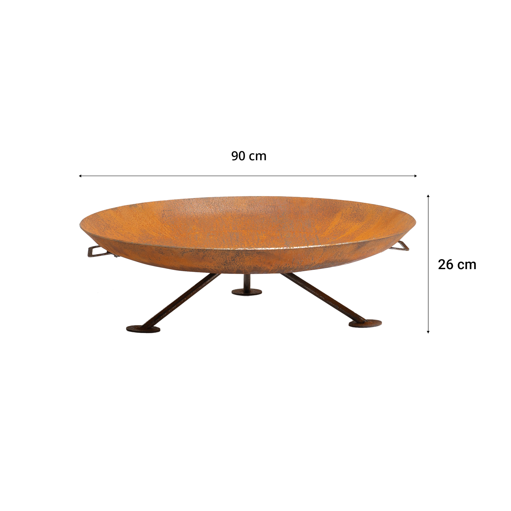 Grill Symbol - Corten Steel Fire Pit Alta XL, ø 90 cm - Timeout Gardens