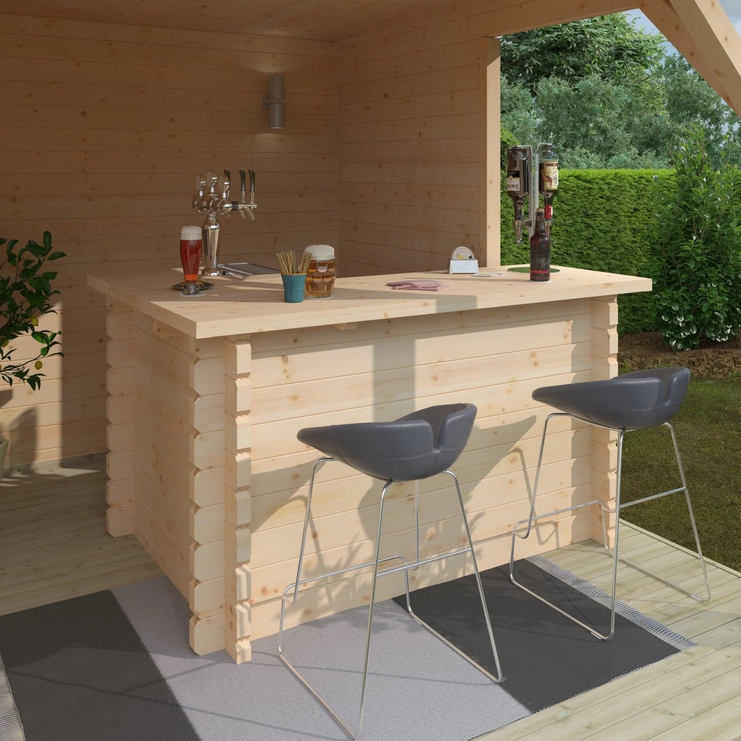 The L-shaped Cabin Bar