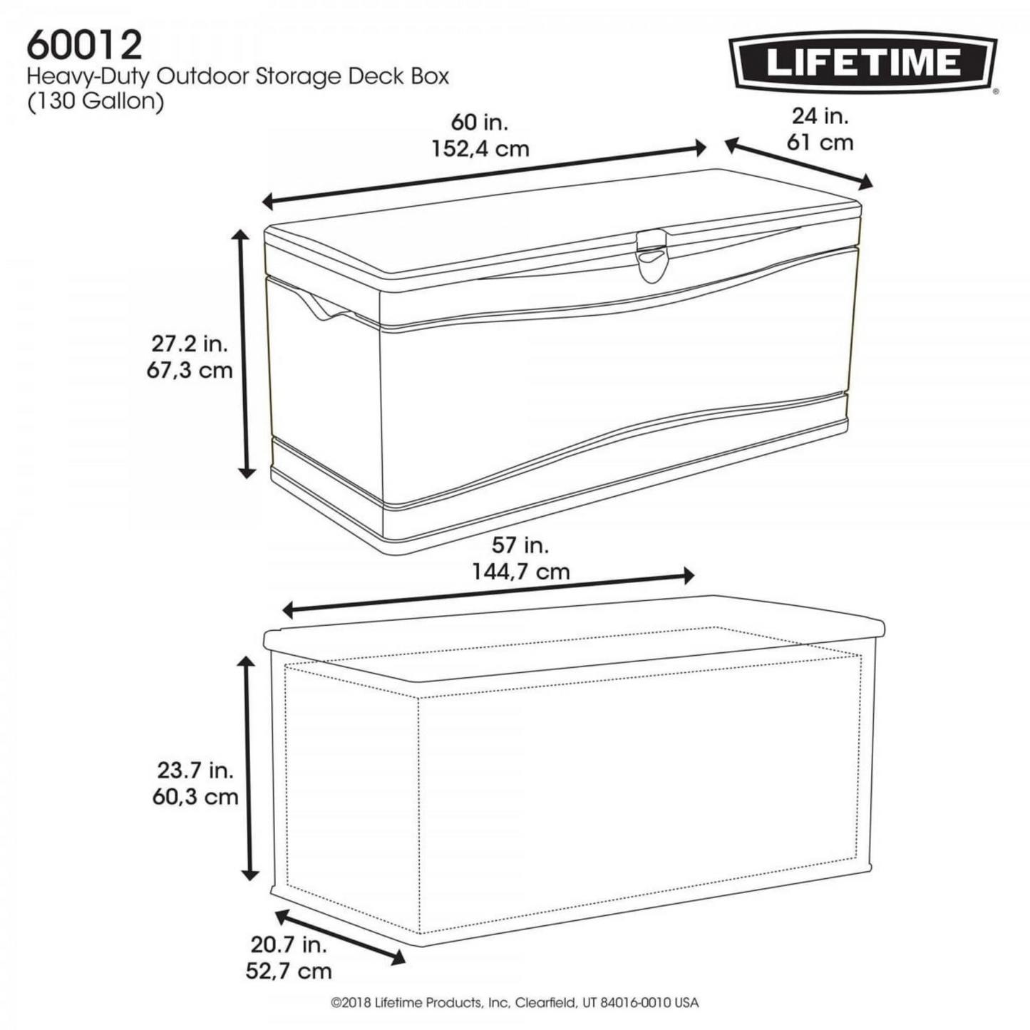 Brown Storage Container Dimension