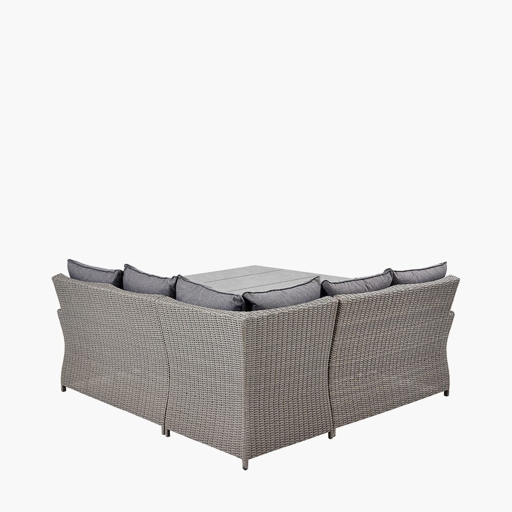 Slate Grey Barbados Square Corner Set with Polywood Top