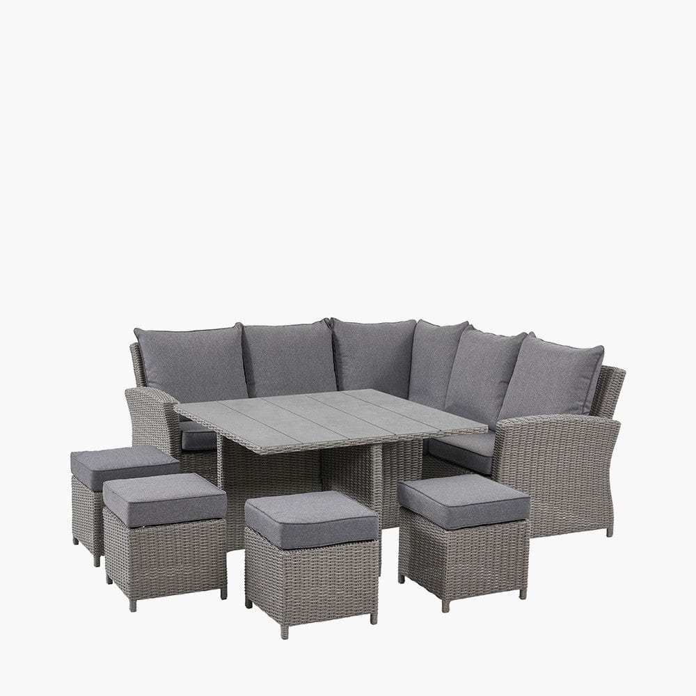 Slate Grey Barbados Square Corner Set with Polywood Top