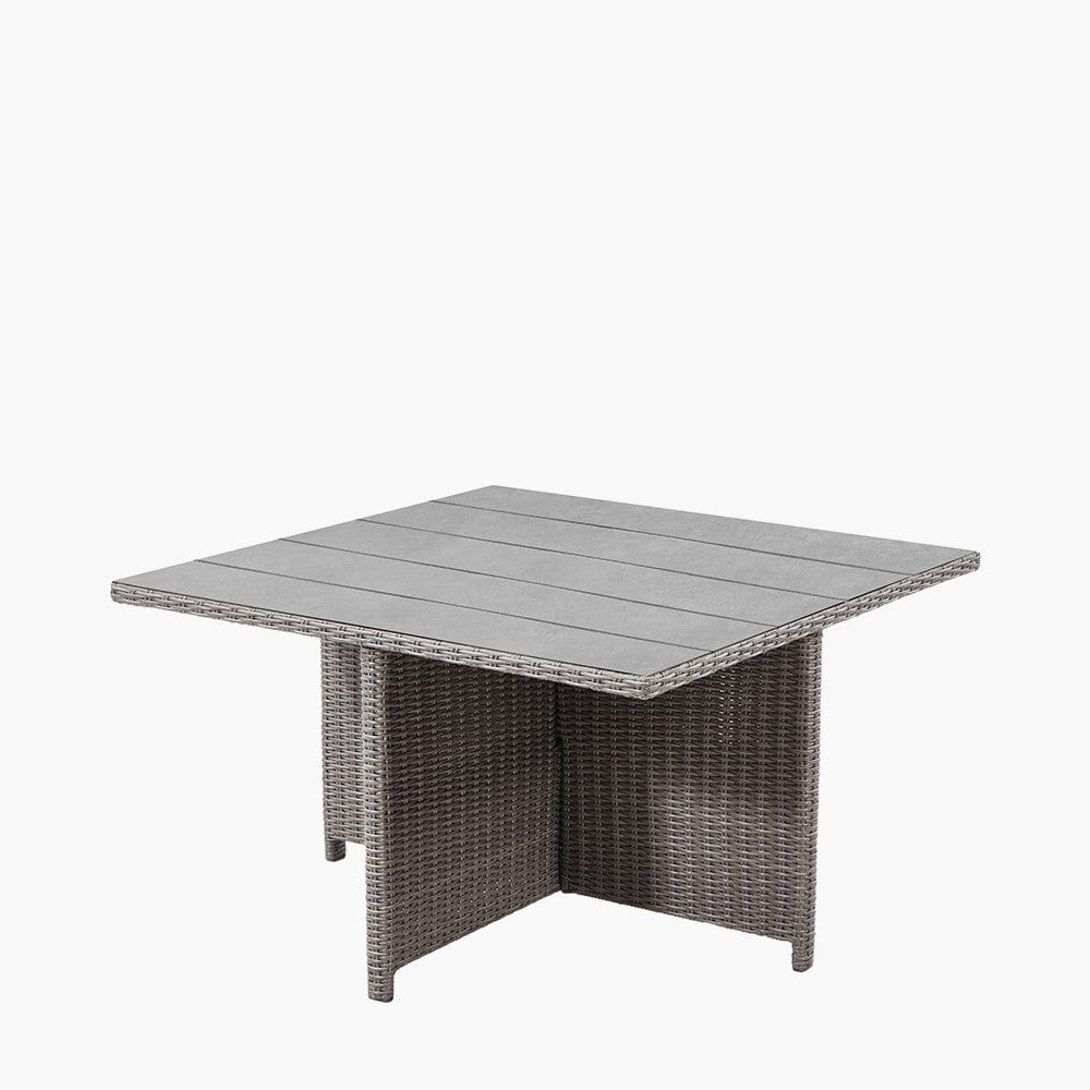 Slate Grey Barbados Square Corner Set with Polywood Top